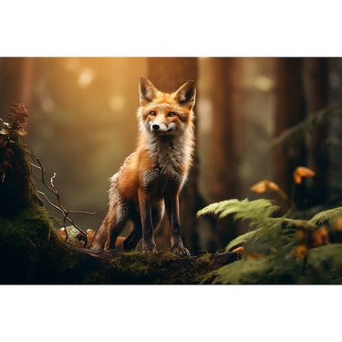Fox in Woods Canvas